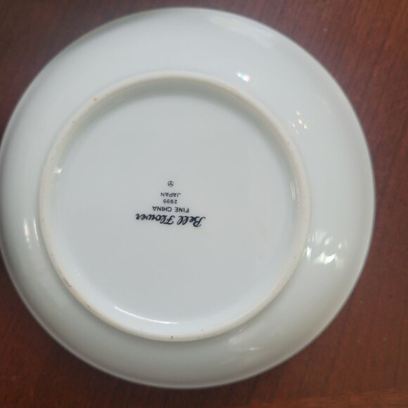 Set Of 6 Bell Fine China Dessert Berry Bowls With Gold & Green Floral Border - Picture 3 of 4